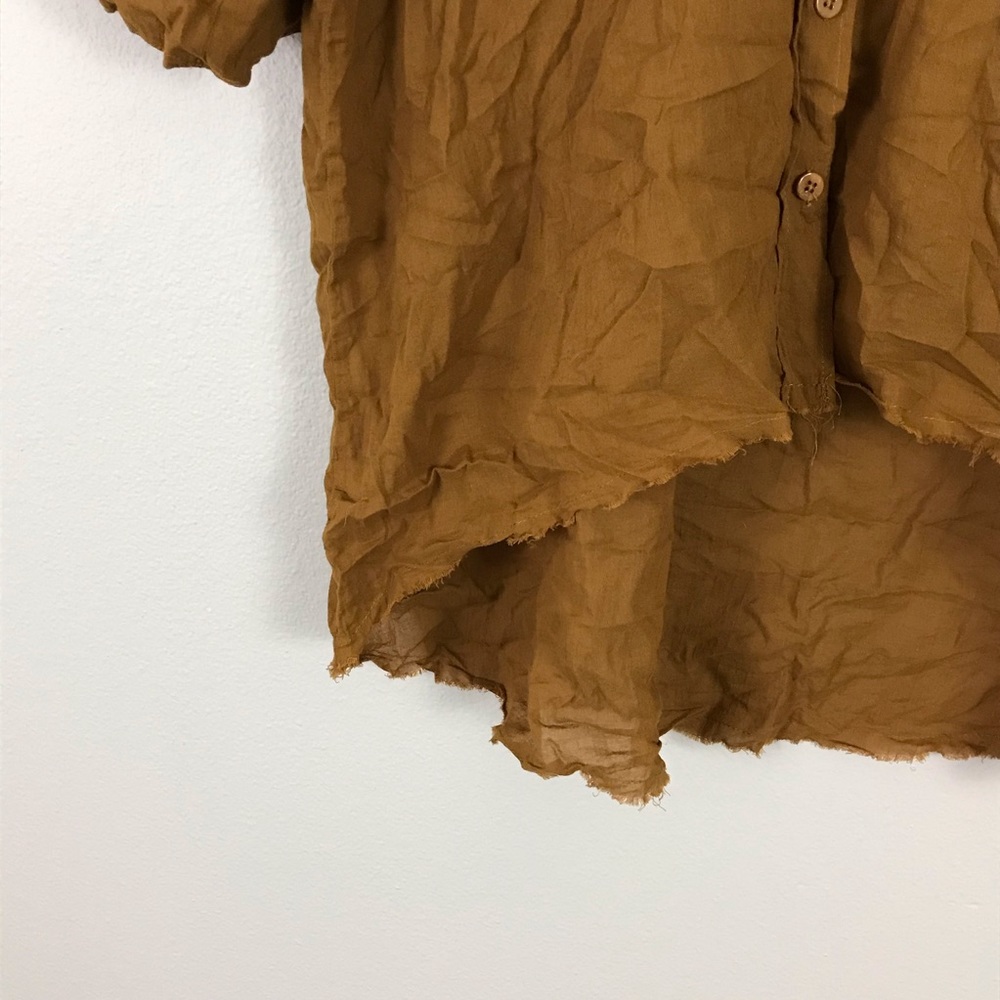 Free People XS Best Of Me Blouse Top Bronze Brown - Picture 6 of 8